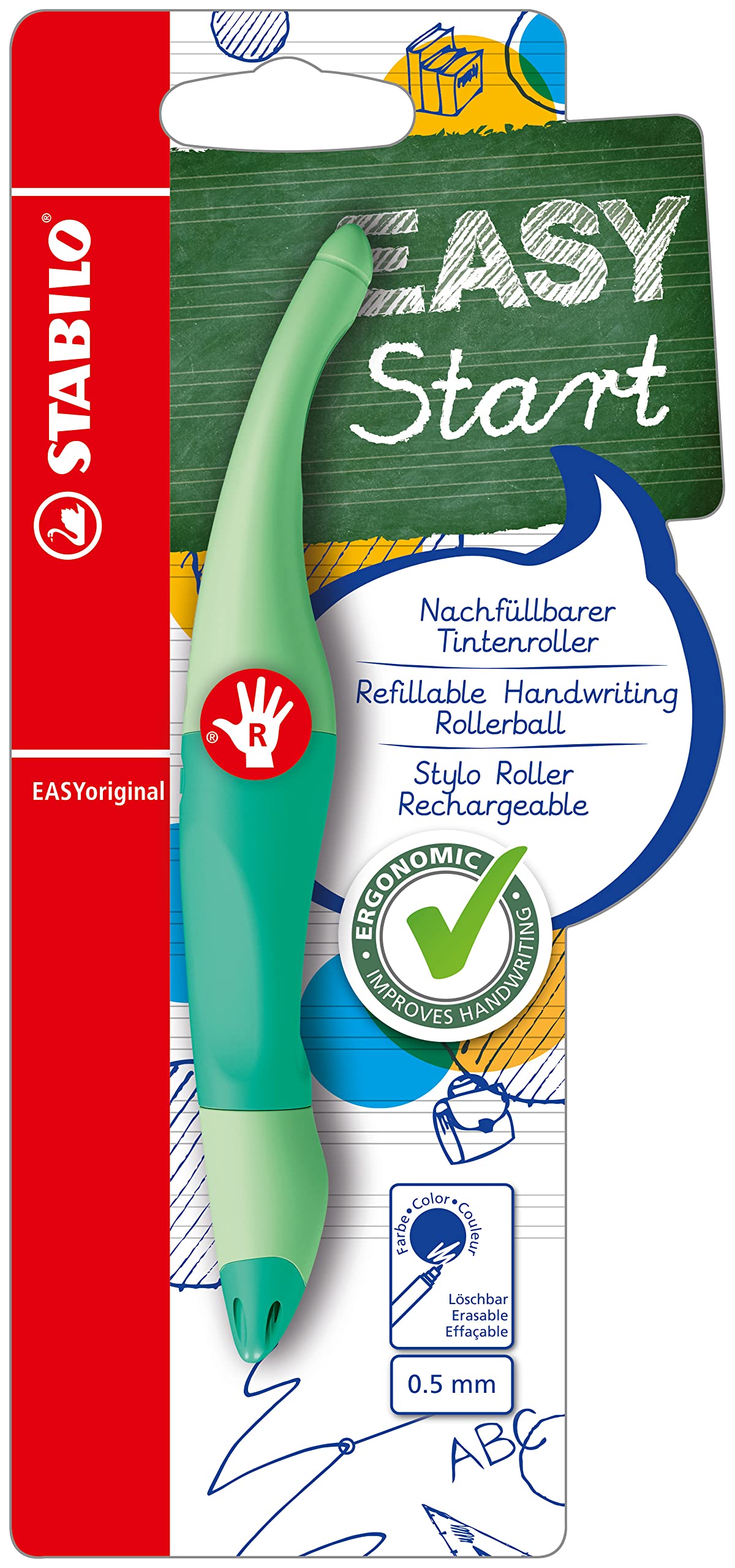 STABILO Handwriting Pen EASYoriginal Pastel - Right-Handed - Hhint of mint