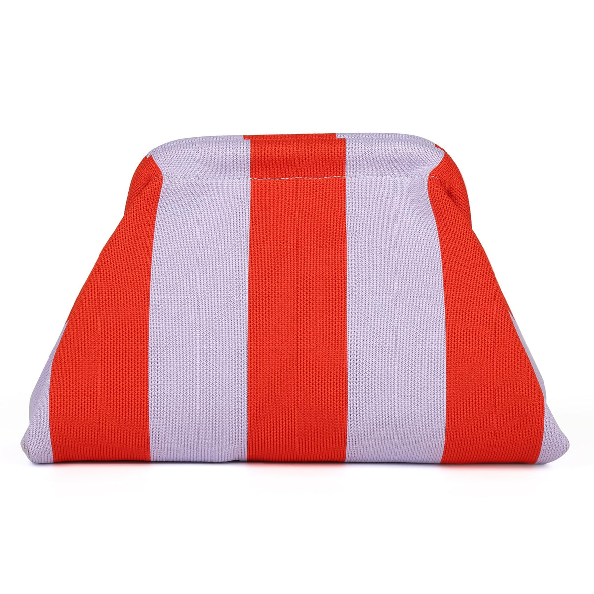 Summer Beach Clutch Purses for Women Colorblock Dumpling Bag Evening Ruched Crochet Handbags Cloud Pouch Crossbody Woven Bag, Purple+orange