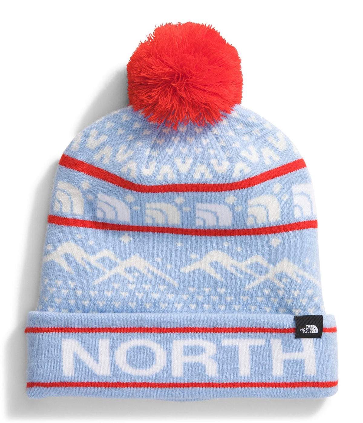 THE NORTH FACE Unisex Ski Tuke Beanie Hat, Cornflower/White Dune/F, One Size