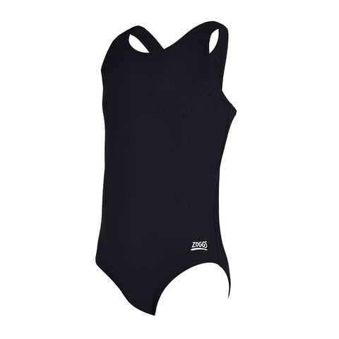 Zoggs Girls Cottesloe Sportsback 2024 One Piece Bathing Suit (24 US) (Black)