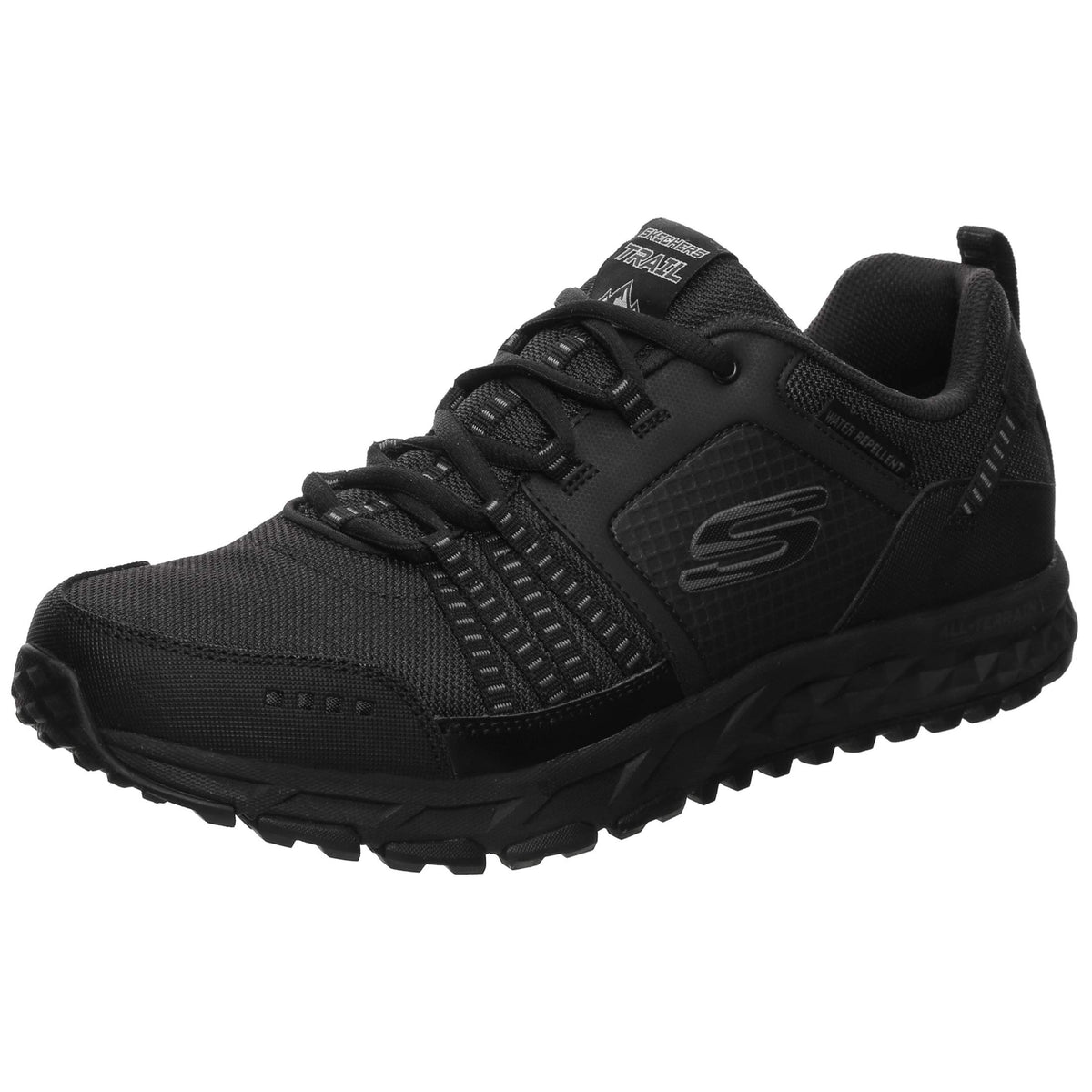 SKECHERS GO GOLF Men's Escape Plan Trainers, Black Black Leather Mesh Trim BBK, 10.5