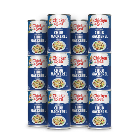 Chicken of the Sea Chub Mackerel Wild Caught, High in Omega 3 Fatty Acids, Protein & Calcium, 15-Ounce Cans (Pack of 12)