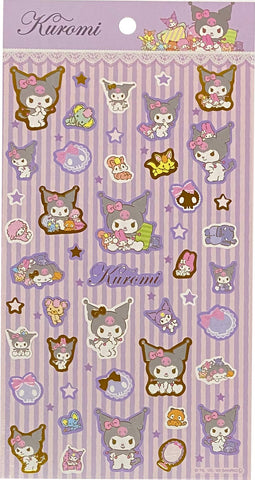 Sanrio Kuromi Pet Sticker Seal 1 Sheets 46 Pcs Decorative Scrapbooking Supplies Stationery (Plush Doll)