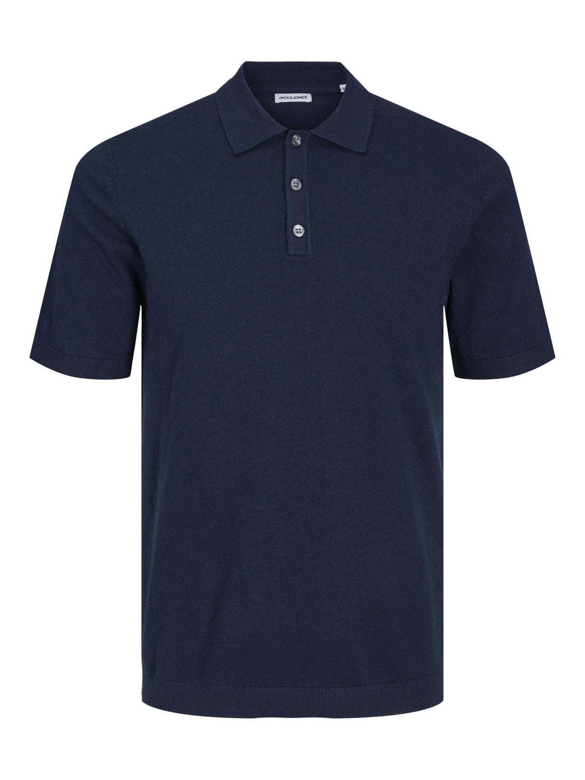JACK & JONES Men's Jjeemil Knit Polo S/S Sn Pullover Sweater, Blazer Navy, L