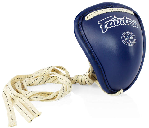 Fairtex Muay Thai GC2 Groin Steep Cup for Combat Sports | Muay Thai & Kickboxing Groin Protection for Men, Youth, & Boys Stainless Steel & Adjustable Fit (Medium-Blue)