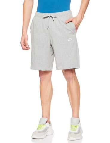 Nike Men's Sportswear Club Short Jersey, Dark Grey Heather/White, X-Large