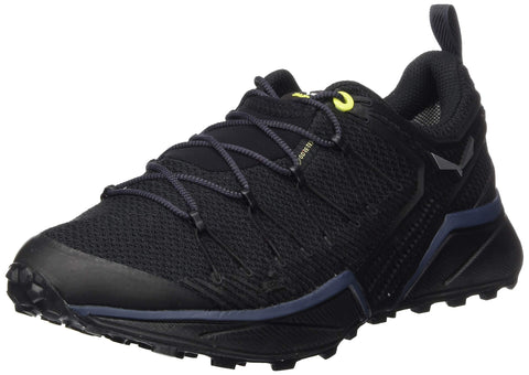 Salewa Men's Dropline GTX Hiking Shoe - Comfortable, Waterproof Gore-Tex Trail Shoe - Black Out/Fluo Yellow - 11