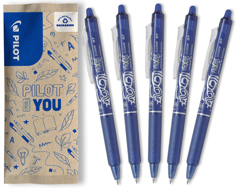 PILOT 0.7 mm Frixion Erasable Retractable Rollerball Tip - Blue (Pack of 5)