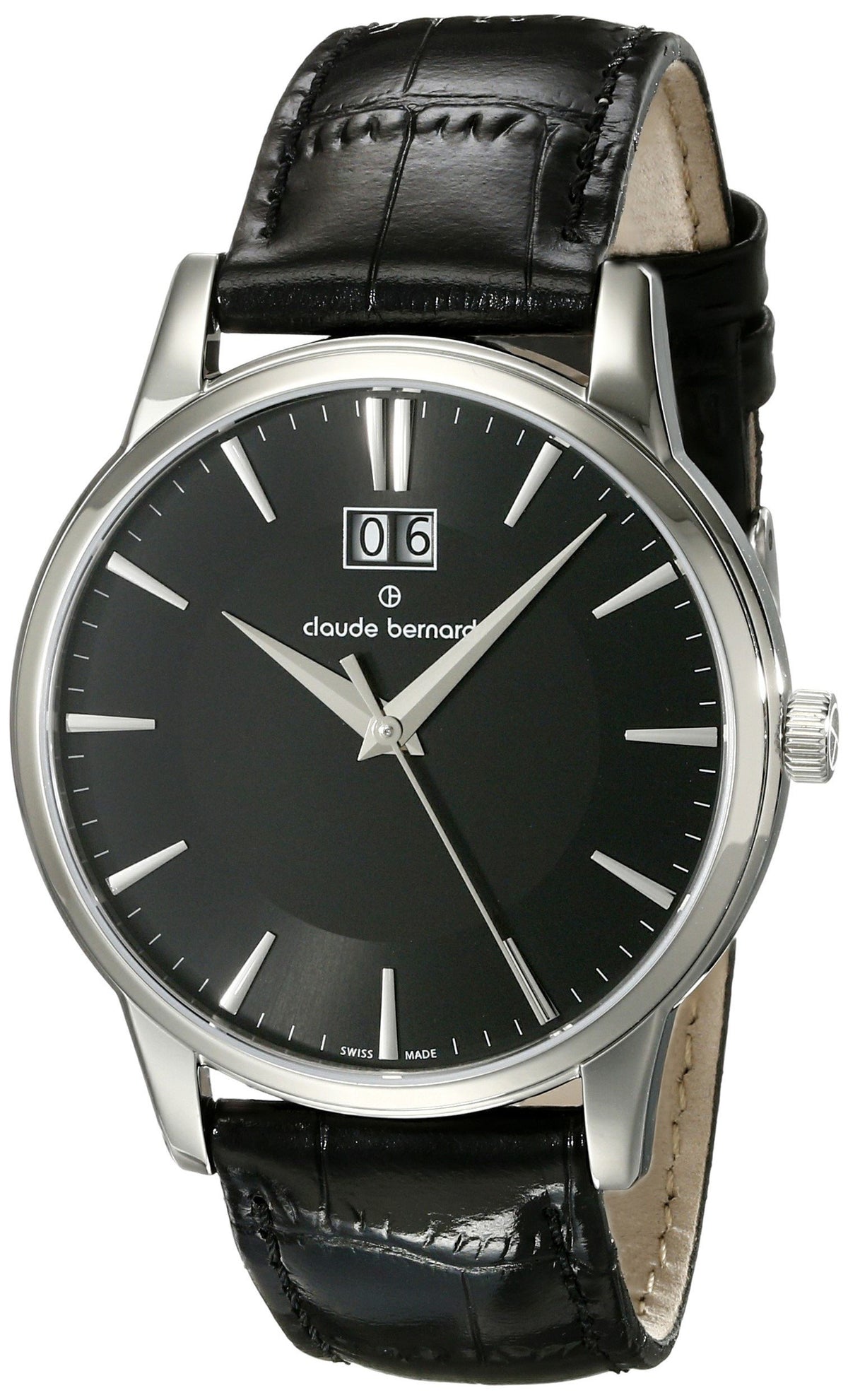 claude bernard Men's 63003 3 NIN Classic Gents Analog Display Swiss Quartz Black Watch