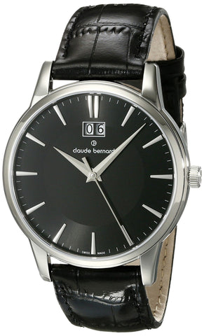 claude bernard Men's 63003 3 NIN Classic Gents Analog Display Swiss Quartz Black Watch