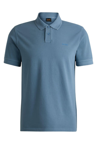 BOSS Mens Prime Cotton-piqué Polo Shirt with Logo Print