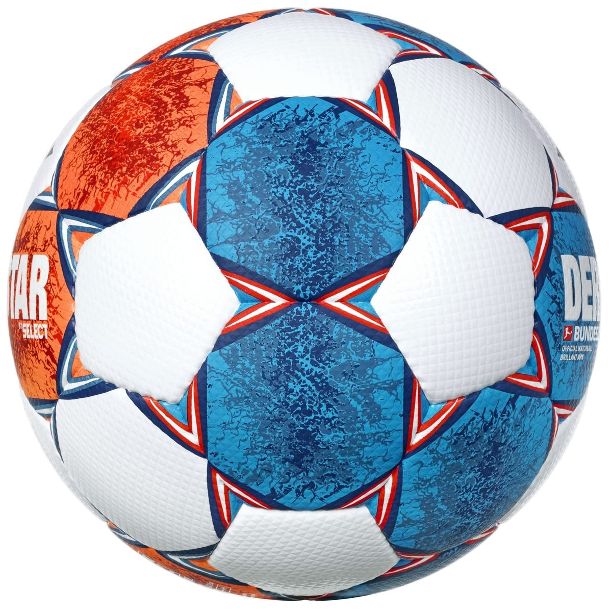 DERBYSTAR Bundesliga Brillant APS Soccer Ball V21, Orange/White, 5