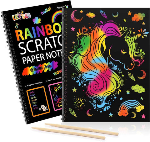 3-10 Year Old Girls Gifts, Scratch Art Unicorn Gifts for Girls Toys for 3-12 Year Old Girls Birthday Presents Gifts Kids Girls Toys Age 3-12 Unicorn Toys