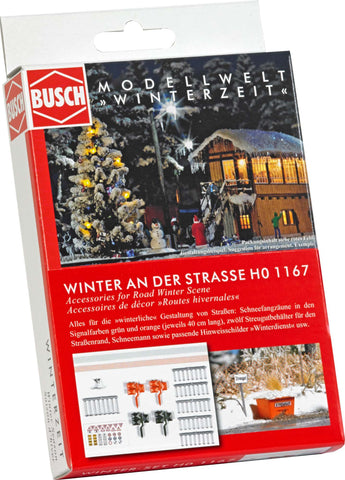 Busch 1167 Accessories Road Winter HO Scenery Scale Model Scenery