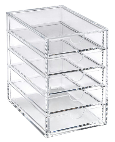 Osco Clear Acrylic 5 Drawer Chest A3278, Small 5 Drawer