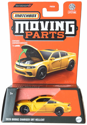 Matchbox 2020 Dodge Charger SRT Hellcat, Moving Parts [Yellow]