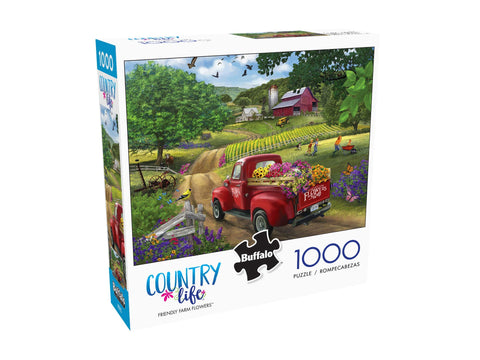 Buffalo Games - Friendly Farm Flowers - 1000 Piece Jigsaw Puzzle