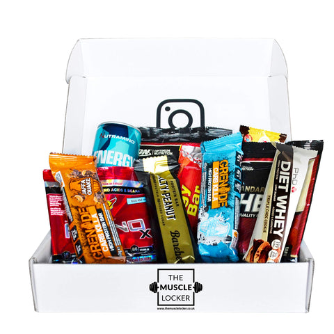 Protein bar snack box whey protein Isolate protein cookies healthy snacks low calorie protein snacks selection packs low carb high protein flapjack bars The Muscle Locker