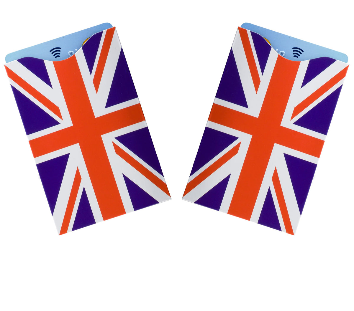 Koruma RFID Blocking Credit Debit Card Sleeve - Tested RFID Protection - Fits Regular Wallet or Purse - 2 x Vertical Union Jack