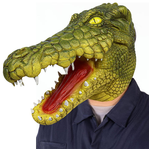 Animal Mask Wolf Horse Saw Pig Shark Rat Cat Snake Bird Crocodile Alpaca Mask Realistic Latex Animal Head Mask Masquerade Carnival Party Mask for Adults