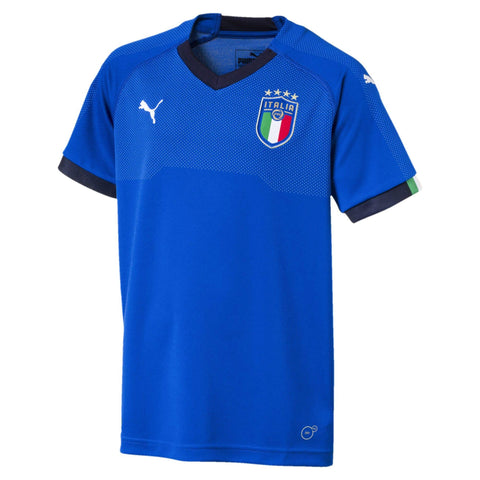 PUMA Kids Italy Home Jersey - Blue/Dark Blue, 152 - Large