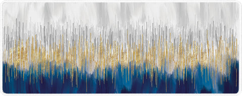 TECH8 USA Premium Desk Mouse Pad, Excellent Micro-Weave Cloth, Stitched Edges, Non-Slip Base, Water and Stain Resist, for Keyboard, Mouse and Laptop (Golden Static, X-Large (32x12 inch))