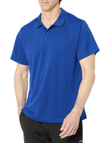 IZOD mens Short Sleeve Performance Polo Shirt, Royal, 36-37 US