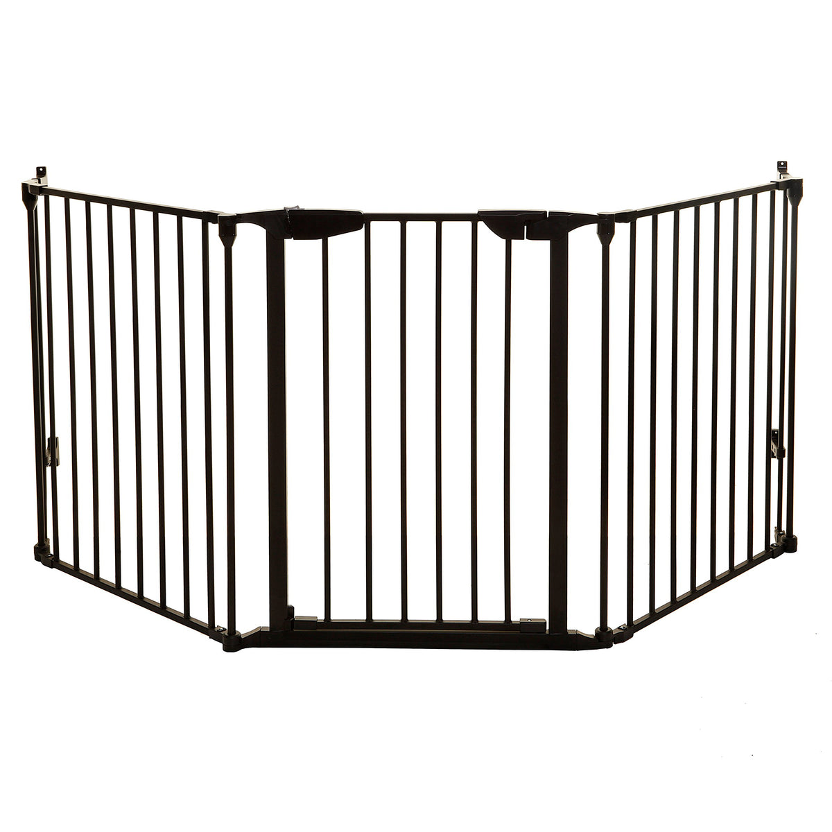 Dreambaby Newport 3-Panel Adapta Child Safety Gate - Fits Opening from 85.5-200cm wide. 74cm Tall - with Smart Stay Open Feature- Black -Model G2021BB