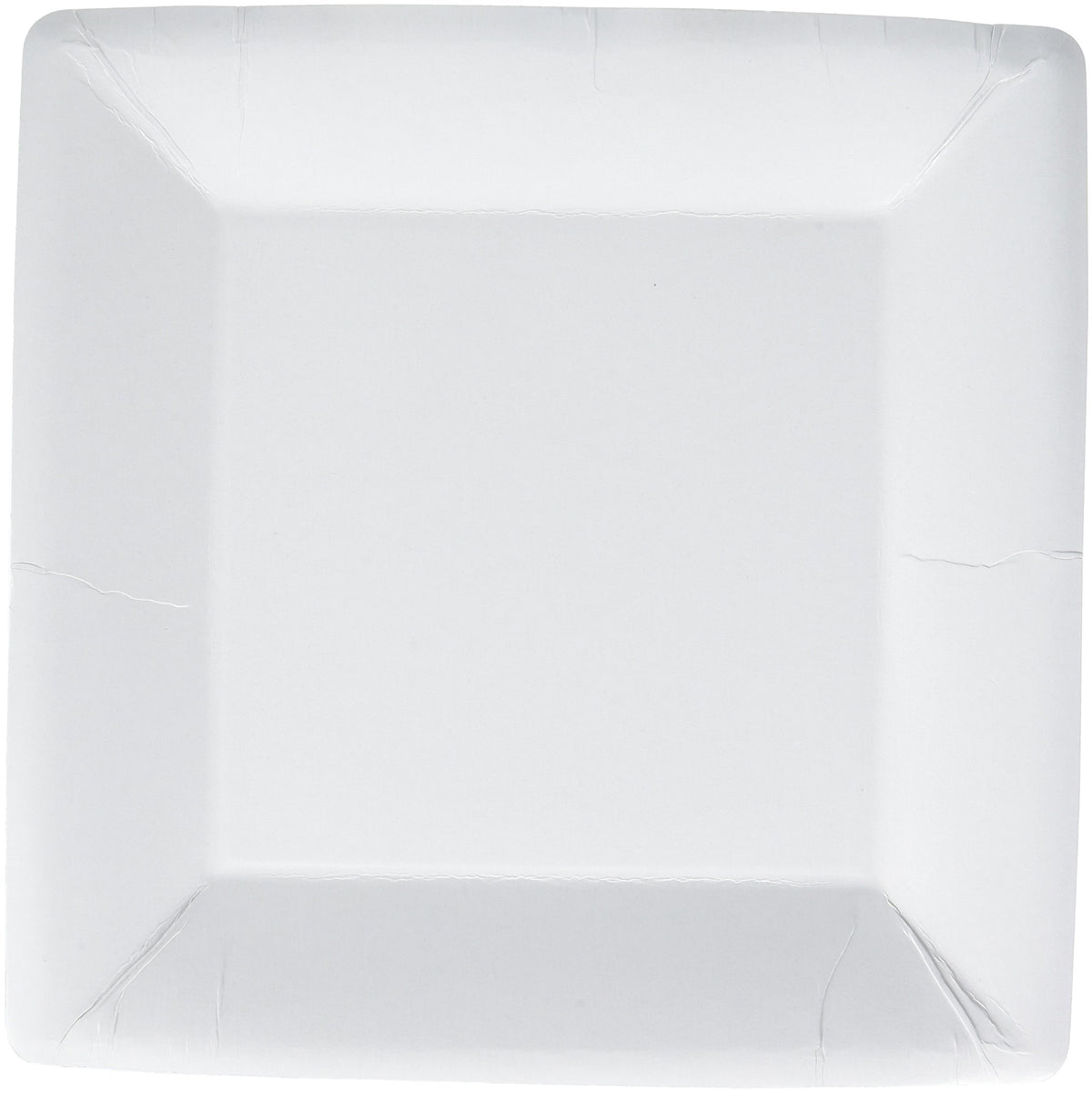 Amscan Disposable Party Square Dinner Plates (20 Pack), 10 1/2", White