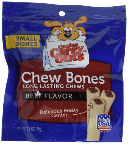 Canine Carry Outs Chew Bones Beef Flavor Dog Snacks, 2.8 oz