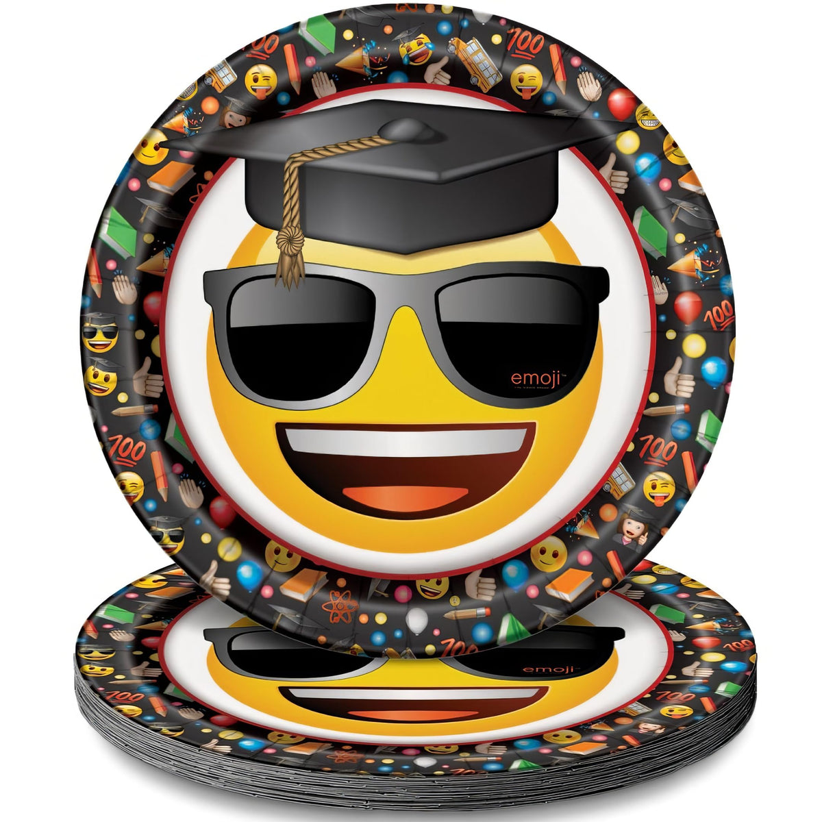 Emoji Graduation Dinner Plates, 8 Count