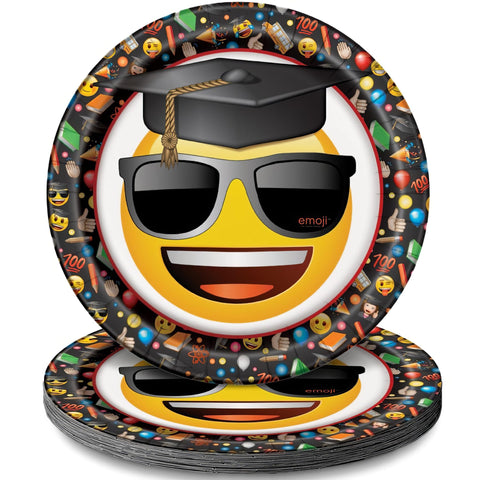 Emoji Graduation Dinner Plates, 8 Count