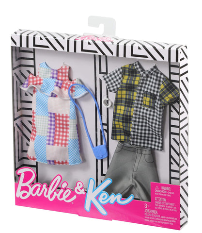 Barbie Fashion Pack with 1 Outfit Doll and 1 for Ken Doll, 4