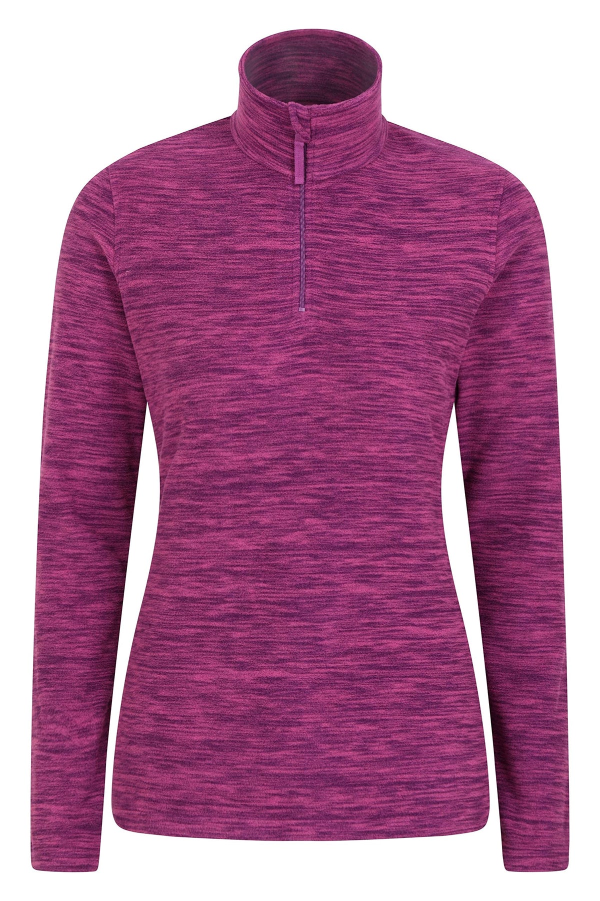 Mountain Warehouse Snowdon Womens Fleece Top - Warm Pullover, Lightweight Sweater, Half Zip, Breathable Ladies Tee, Quick Drying - For Spring Summer, Walking, Travelling Grape 18