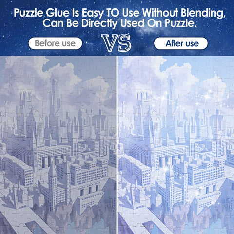 2024 Updated Puzzle Glue, Jigsaw Puzzle Glue with Newest Sponge Head,Water-Soluble Special Craft Puzzle Glue Clear.It Suitable for 1000/1500/3000 Pieces of Puzzle for Paper and Wood,4.06 oz.
