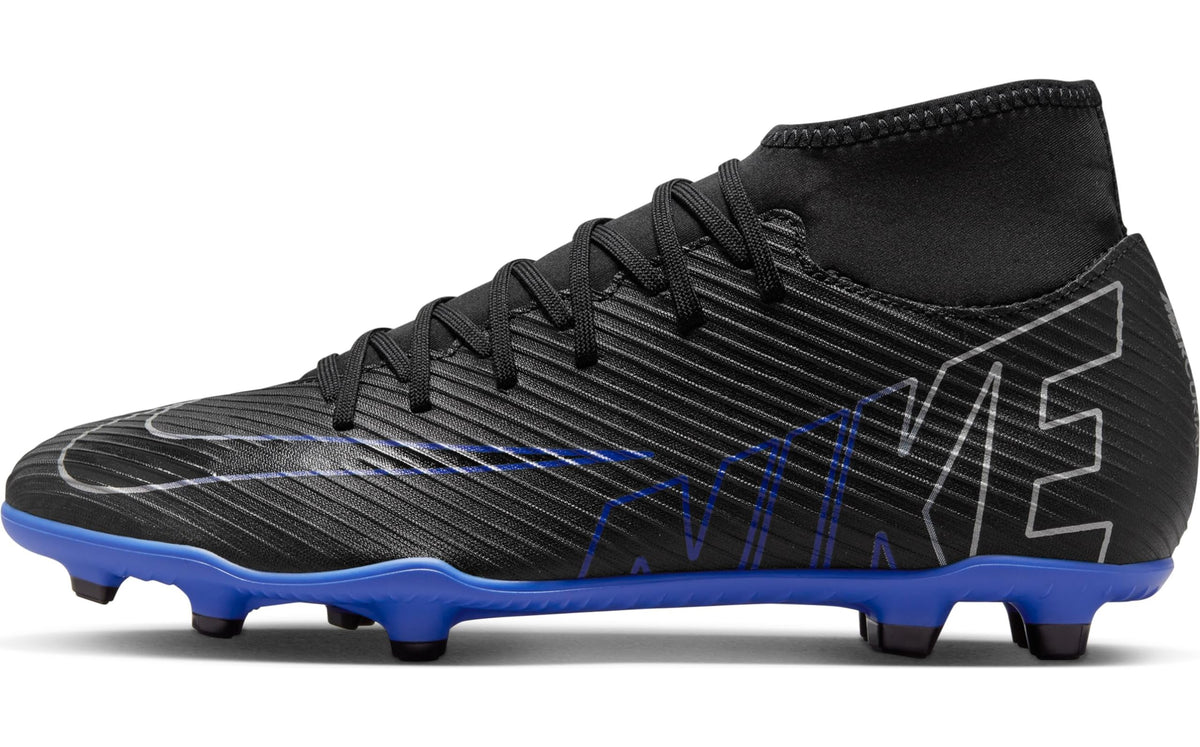NIKE Men's Soccer High, Black Chrome Hyper Royal, 5.5