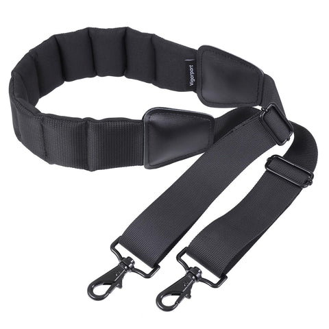 Vigorport Shoulder Strap, 59” Fixed Cushion Pad Luggage Shoulder Strap, Universal Bag Strap Replacement for Briefcase, Laptop, Duffel with Swivel Hooks (Black, 59 Inch)