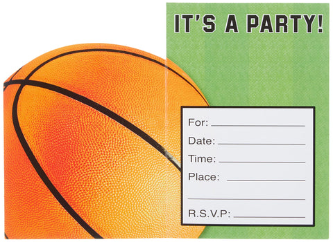 Basketball Fan Folded Party Invitations