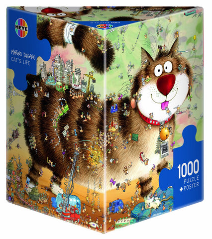 Heye Cat's Life 1000 Piece Marino Degano Jigsaw Puzzle