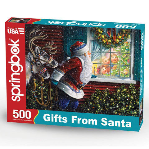 Springbok's 500 Piece Jigsaw Puzzle Gifts from Santa - Made in USA
