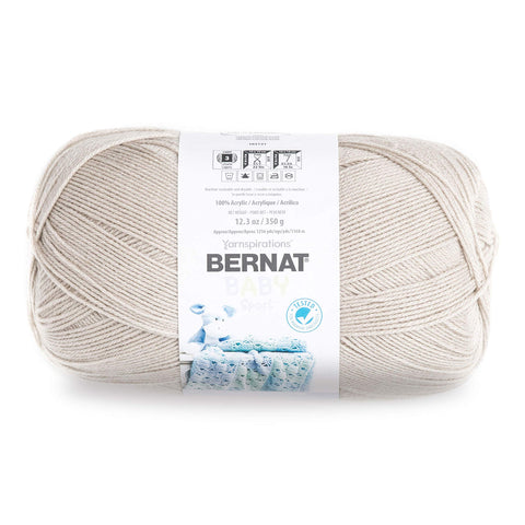 Bernat Baby Big Ball Sport Yarn, 12.3 oz, Gauge 3 Light, 100% Acrylic, Baby Taupe