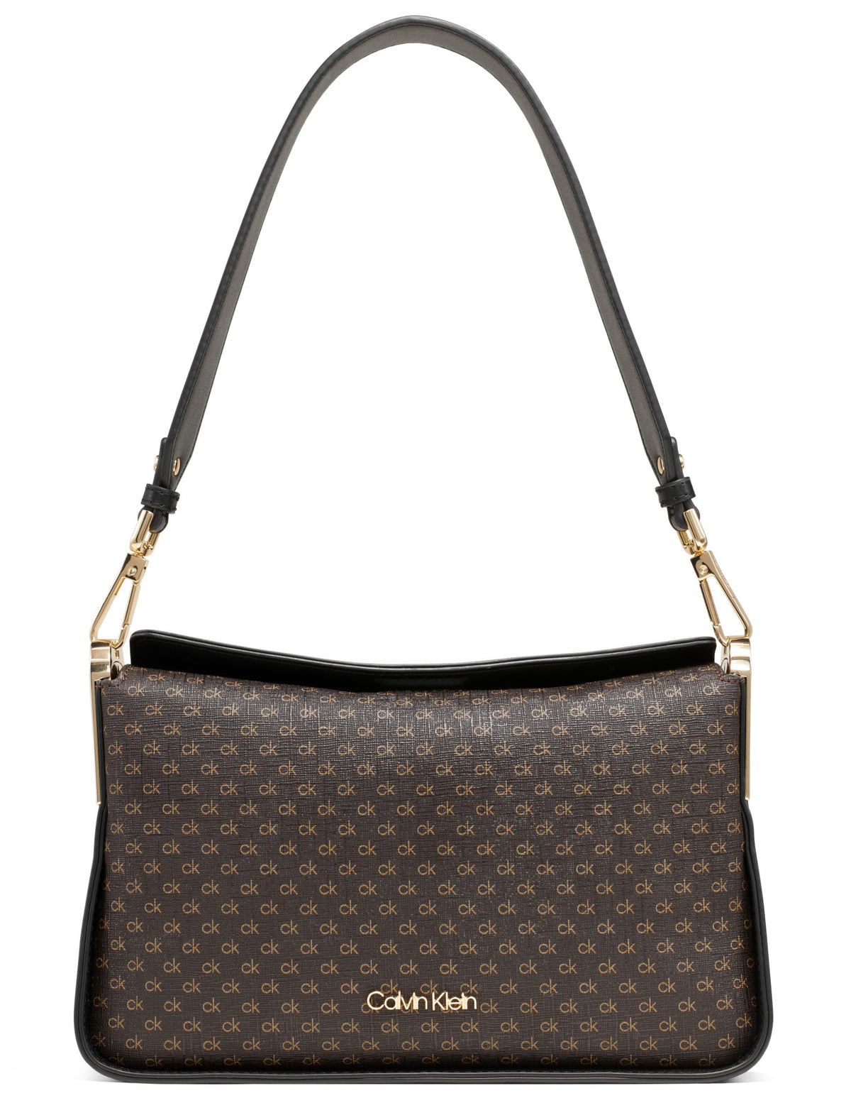 Calvin Klein Fay Shoulder Bag, Brown/Khaki/Black, One Size