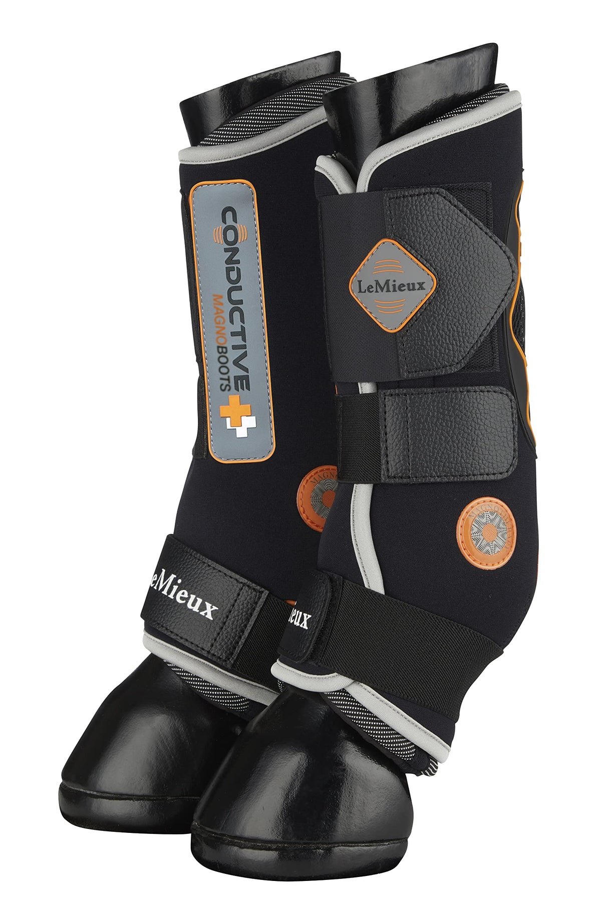 LeMieux Conductive Magno Horse Boots - Magnetic Therapy Conductive Boots Protective Gear and Training Equipment - Equine Boots, Wraps & Accessories (Black/X-Large)