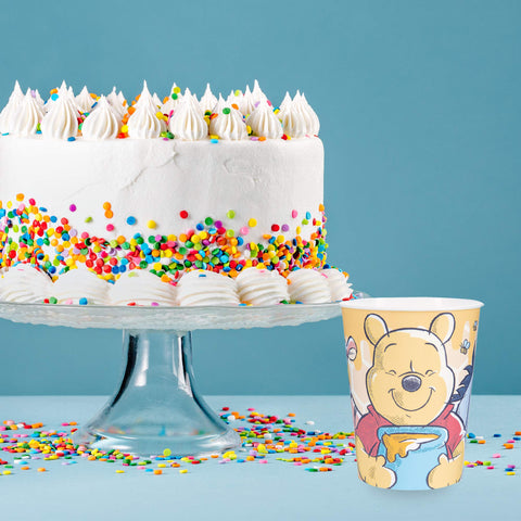 Unique 8 Count Winnie The Pooh Party Cups | Birthday Party Favors for Kids | Officially Licensed 16 oz