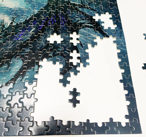 Classic Wooden Puzzle 1000 Pieces Huge Black Dragon On The Skull Picture Photo Home Decor