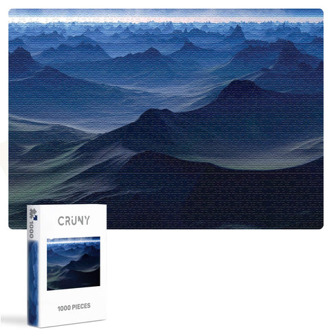Cruny Puzzle for Adults 1000 Pieces - Jigsaw Puzzle 1000 Pieces Adult Ideal on a Puzzle Mat or Puzzle Board - Relaxing Adult Jigsaw Puzzles 1000 Pieces & Great 1000 Piece Puzzles for Adults (Valley)
