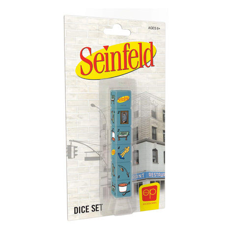 Seinfeld Dice Set | Collectible d6 Dice Featuring Characters & References - Kramer Painting, KramerÃƒÂ¢Ã¢â€šÂ¬Ã¢â€žÂ¢s Coffee Table Book, Fusilli Jerry, The Rye, and Bowl of Soup | Officially Licensed 6-sided Dice