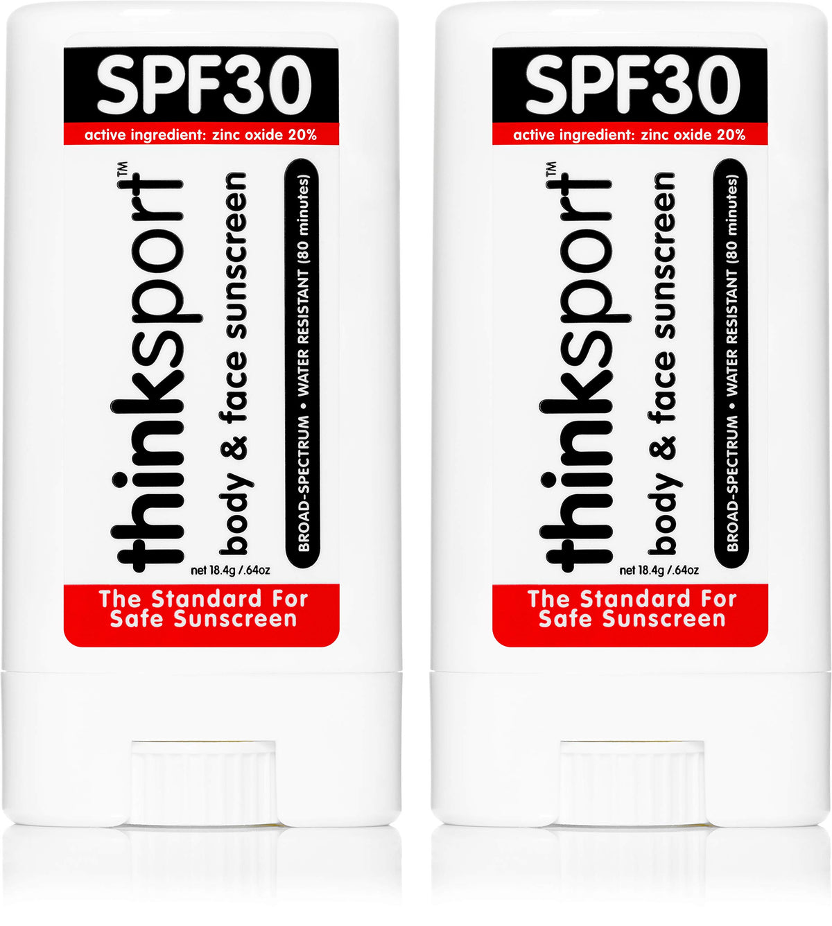 Thinksport Safe Sunscreen Stick SPF 30 (2 pack)