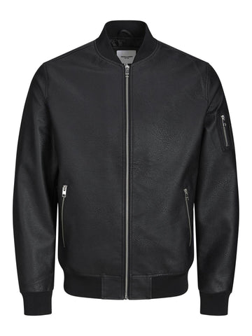 JACK & JONES Men's Jjrocky Bomber Jacket, Black, M