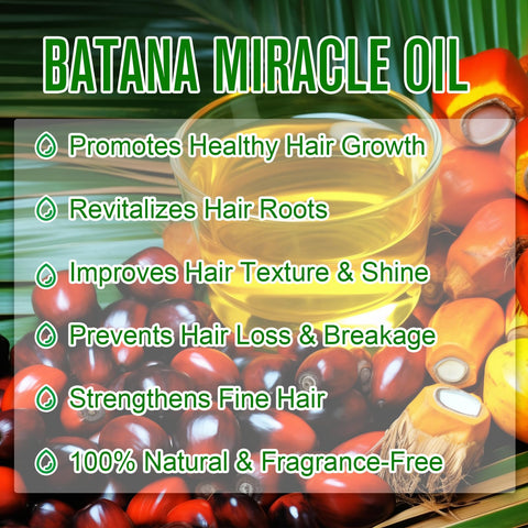 Batana Oil for Hair Growth,100% Pure & Natural Batana Oil for Healthier Thicker Fuller Hair,Repairs Damaged Hair & Skin For Men & Women 60ml